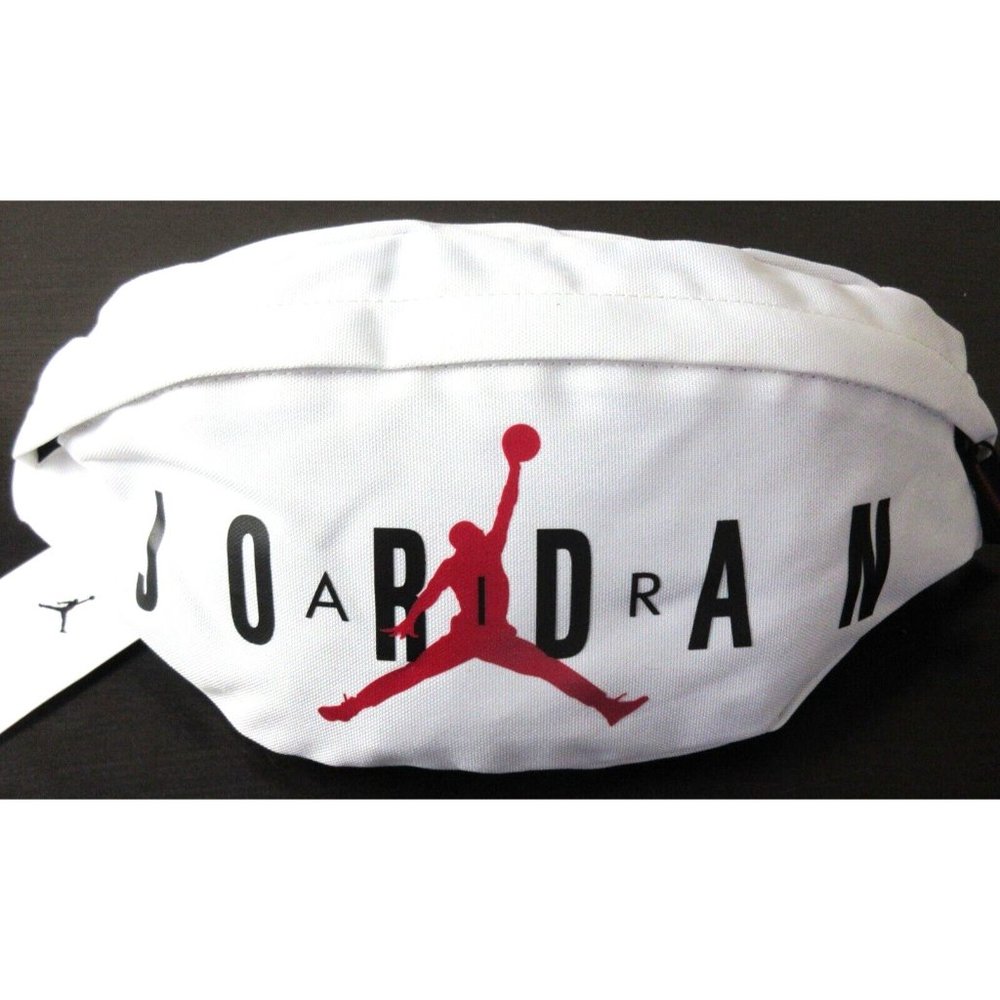 Nike Jordan Air Crossbody Fanny Pack Waist Belt Bag White Black Red NWT - Picture 7 of 7